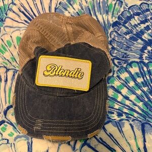 Blondie Patch Denim Mesh Trucker Hat